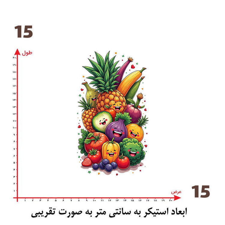 استیکر پارچه و لباس پاد آفرین طرح میوه کد 745