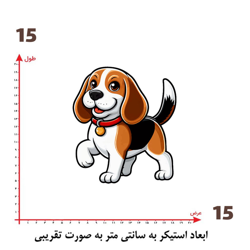 استیکر پارچه و لباس پاد آفرین طرح سگ کد 5848