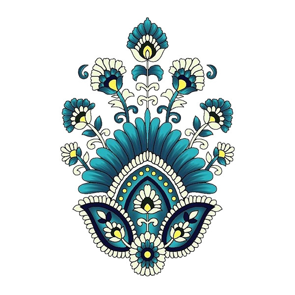 استیکر پارچه و لباس پاد آفرین طرح نقش سنتی کد 3261