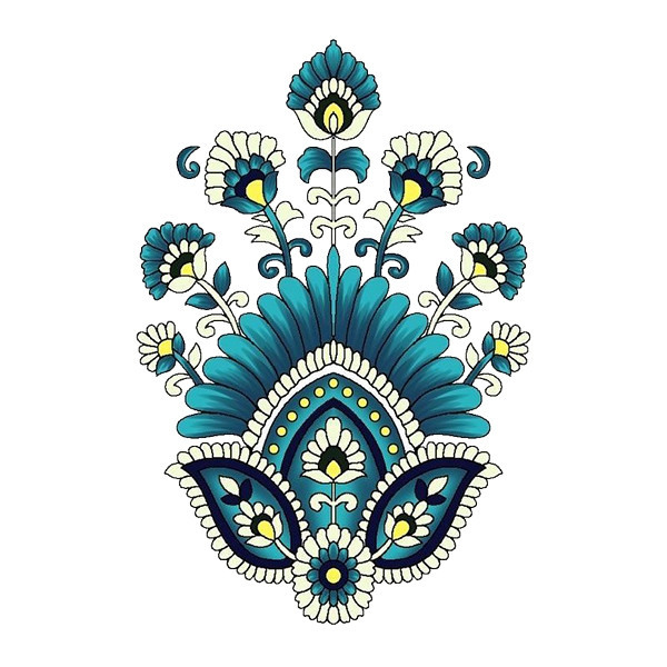 استیکر پارچه و لباس پاد آفرین طرح نقش سنتی کد 3261