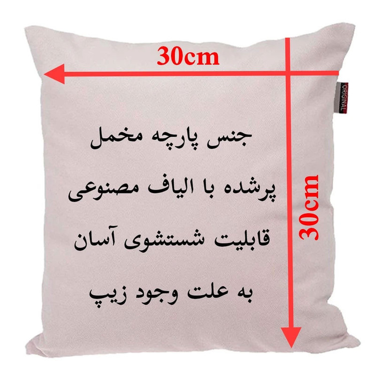 کوسن پاد آفرین طرح عشق سایز 30*30 سانتی متر کد 475