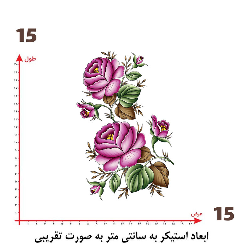 استیکر پارچه و لباس پاد آفرین طرح گل کد 2667