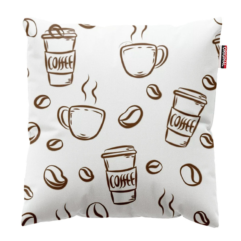 کوسن پاد آفرین طرح کافی کافه قهوه COFFEE  کد 5039 سایز 40*40 سانتی متر