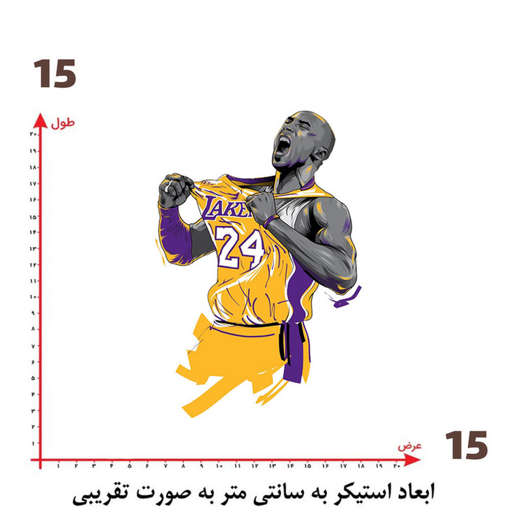 استیکر پارچه و لباس پاد آفرین طرح بسکتبال کد 4964