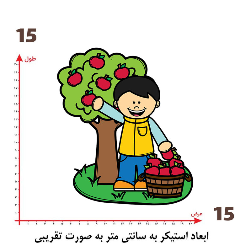 استیکر پارچه و لباس پاد آفرین طرح پسر کد 824