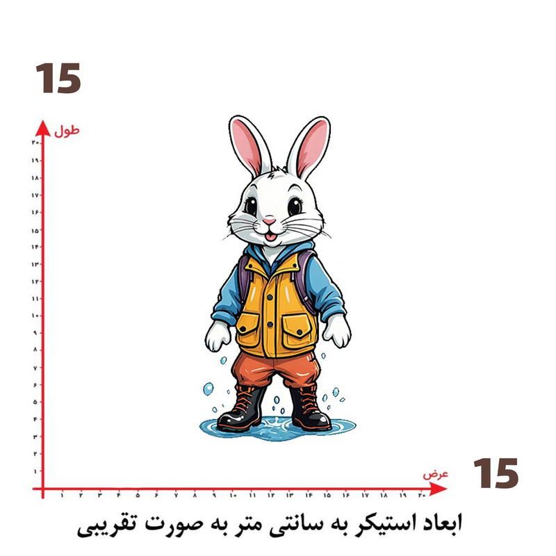 استیکر پارچه و لباس پاد آفرین طرح خرگوشی کد 719