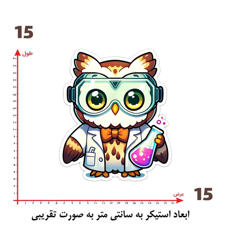 استیکر پارچه و لباس پاد آفرین طرح جغد کد 807