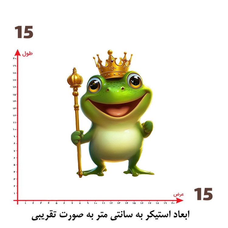 استیکر پارچه و لباس پاد آفرین طرح قورباغه کد 1467