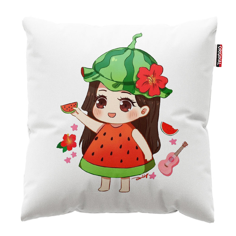کوسن پاد آفرین طرح یلدا و دختر کوچولو کد 2261 سایز 40*40 سانتی متر