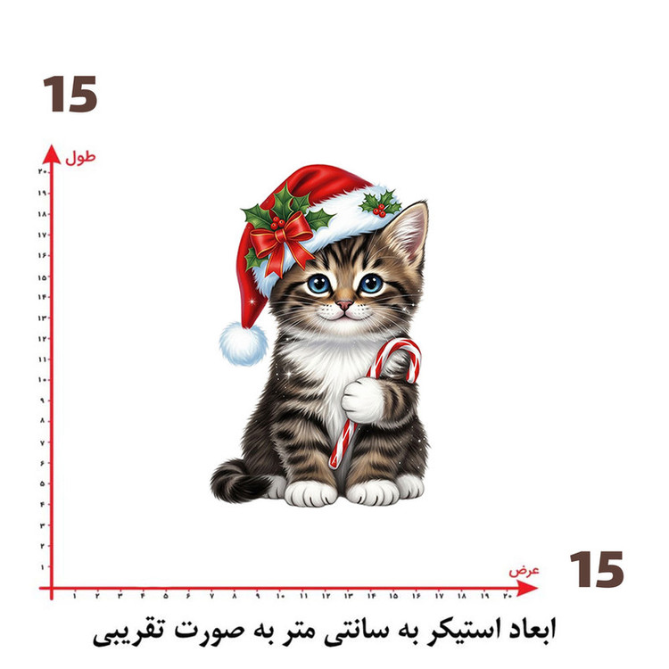 استیکر پارچه و لباس پاد آفرین طرح گربه بامزه کد 5402