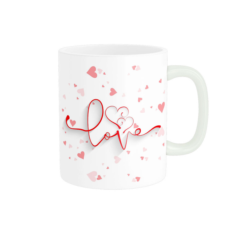 ماگ پادآفرین مدل عشق طرح قلب LOVE کد p6278