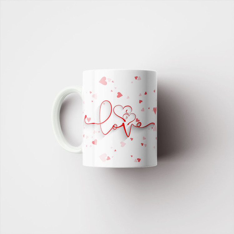 ماگ پادآفرین مدل عشق طرح قلب LOVE کد p6278
