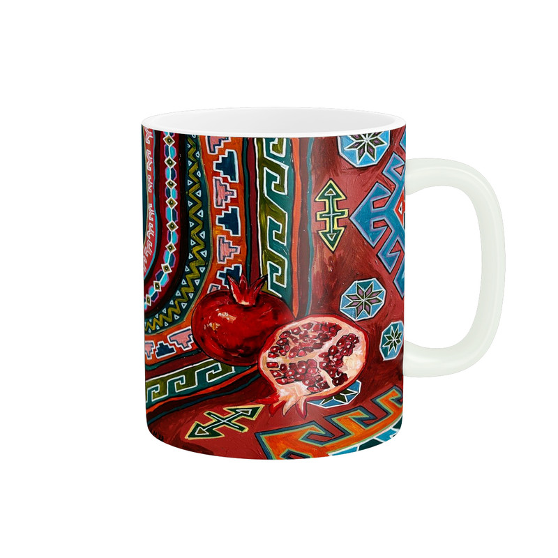 ماگ پاد آفرین مدل فانتزی طرح پاییزی شب یلدا شب چله انار کد p11582