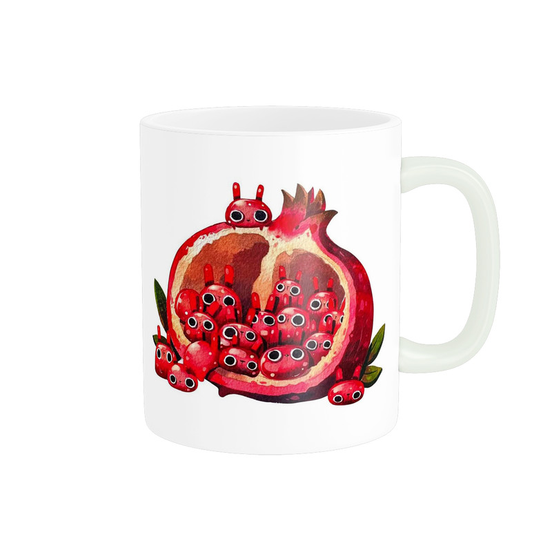 ماگ پاد آفرین مدل فانتزی طرح پاییزی شب یلدا شب چله انار کد p11589