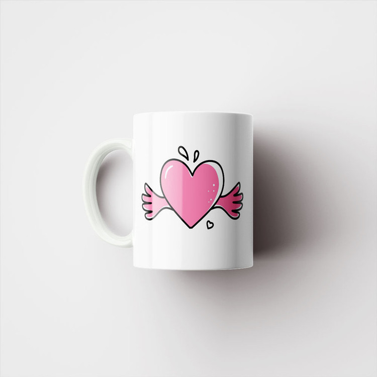ماگ پادآفرین مدل عشق طرح قلب LOVE کد p6308