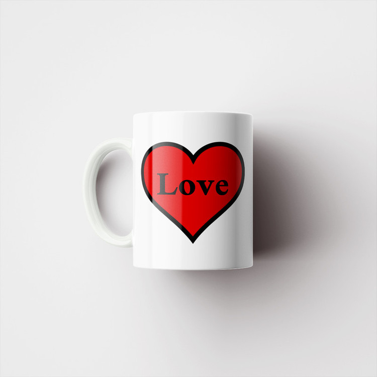 ماگ پاد آفرین مدل فانتزی طرح قلب عشق love کد p11803