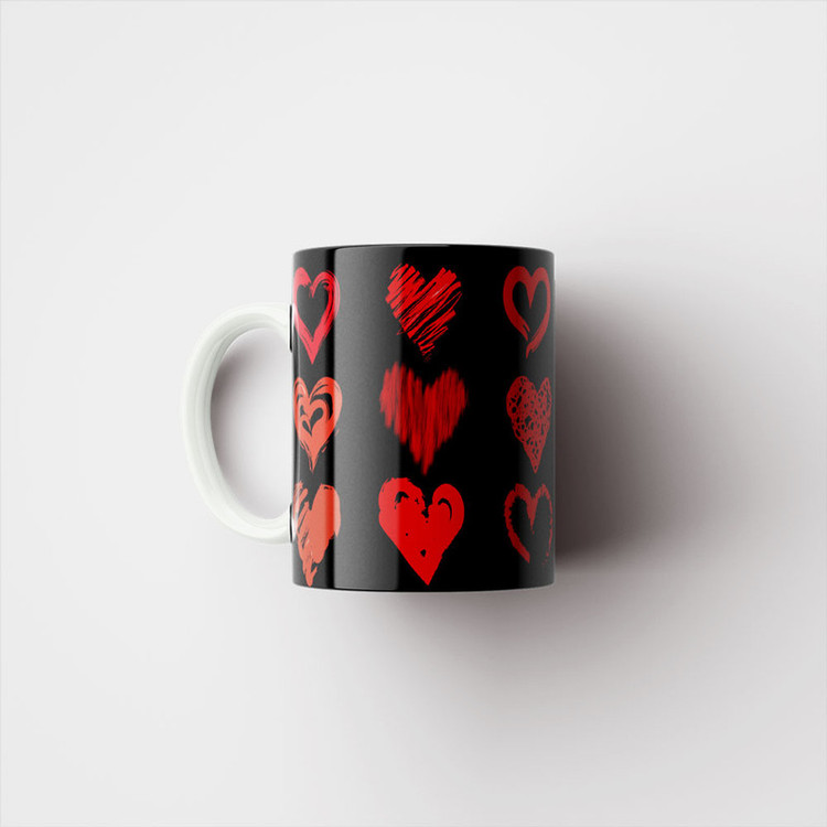 ماگ پادآفرین مدل عشق طرح قلب LOVE کد p6356