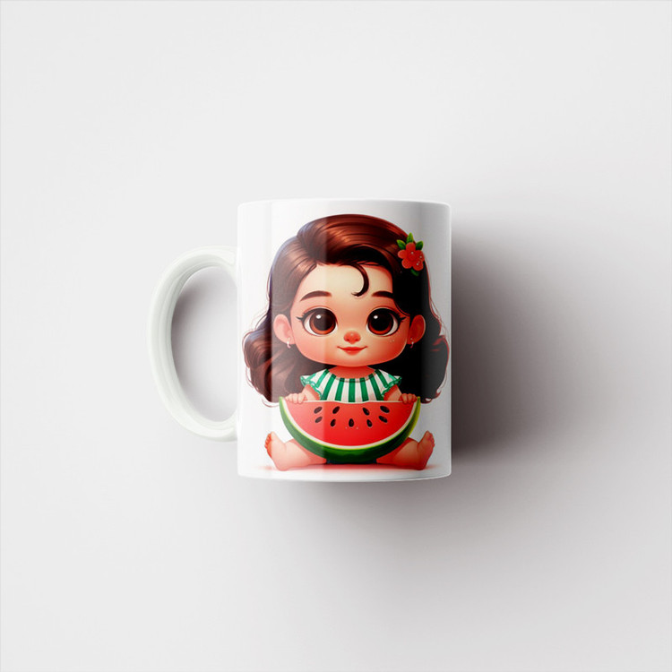 ماگ پادآفرین مدل یلدایی شب یلدا شب چله طرح انار و هندوانه کد p2617