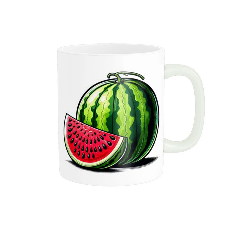 ماگ پادآفرین مدل یلدایی شب یلدا شب چله طرح انار و هندوانه کد p2610