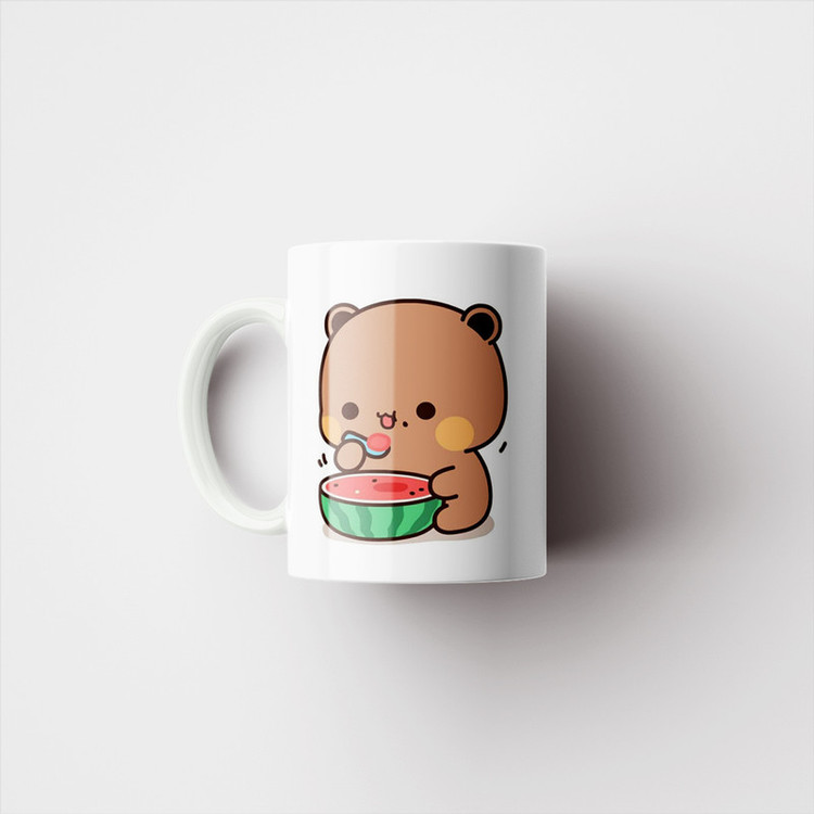 ماگ پادآفرین مدل یلدایی شب یلدا شب چله طرح انار و هندوانه کد p2628