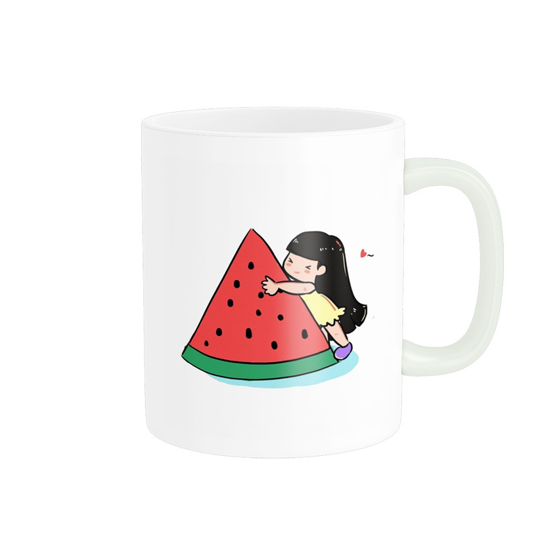 ماگ پادآفرین مدل یلدایی شب یلدا شب چله طرح انار و هندوانه کد p2637