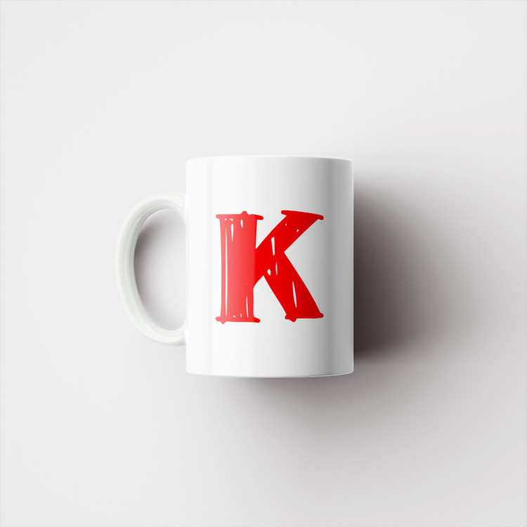 ماگ پادآفرین مدل حرف اول اسم K کد p8478