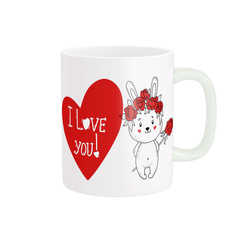 ماگ پادآفرین مدل عشق طرح قلب LOVE کد p6285