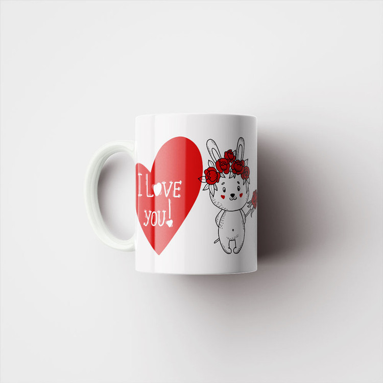 ماگ پادآفرین مدل عشق طرح قلب LOVE کد p6285
