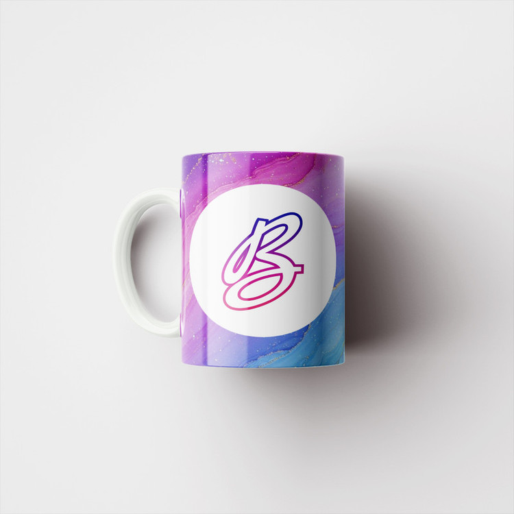ماگ پاد آفرین مدل اسم شخصی فانتزی طرح اول اسم حرف B کد p11256