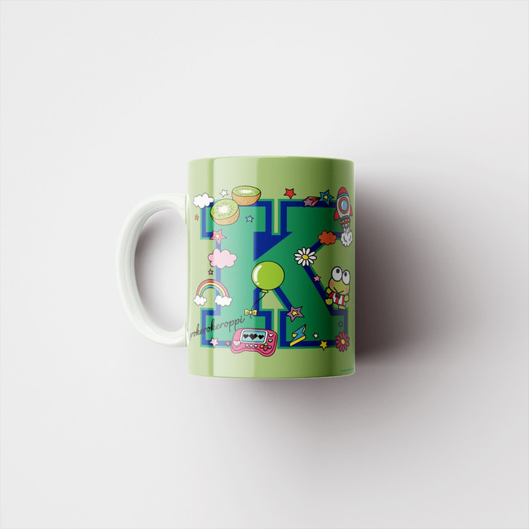ماگ پادآفرین مدل کارتونی طرح ملودی و کرومی اسم K کد p6493