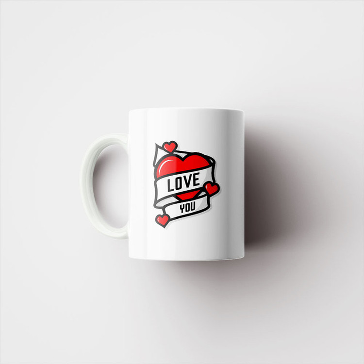 ماگ پادآفرین مدل عشق طرح قلب LOVE کد p6235