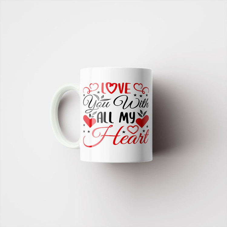 ماگ پادآفرین مدل عشق طرح قلب LOVE کد p6251