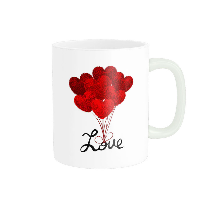 ماگ پادآفرین مدل عشق طرح قلب LOVE کد p6364