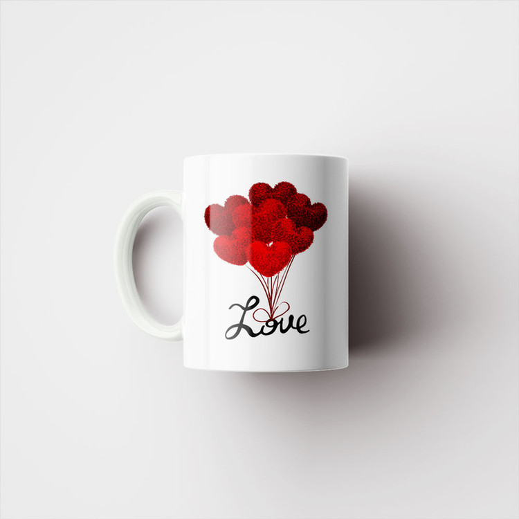 ماگ پادآفرین مدل عشق طرح قلب LOVE کد p6364