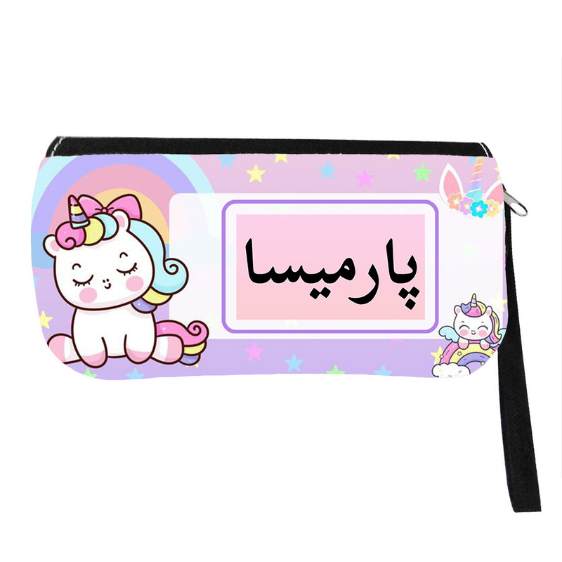 جامدادی مدل اسم شخصی طرح تک شاخ یونیکورن اسم پارمیسا کد 0965