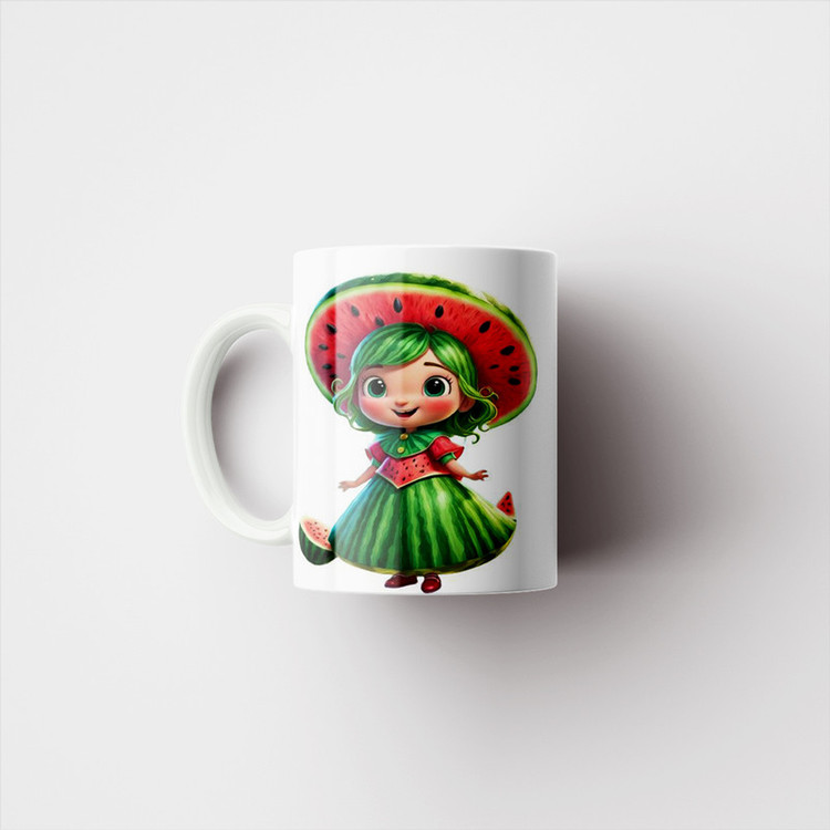 ماگ پادآفرین مدل یلدایی شب یلدا شب چله طرح انار و هندوانه کد p2623