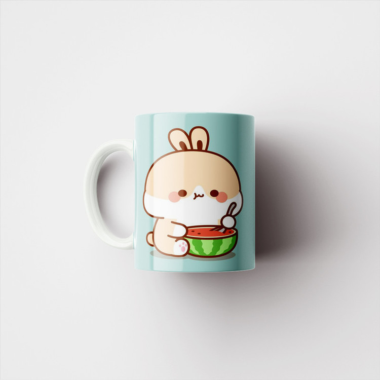 ماگ پادآفرین مدل یلدایی شب یلدا شب چله طرح انار و هندوانه کد p2629