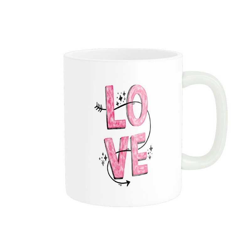 ماگ پادآفرین مدل عشق طرح قلب LOVE کد p6230