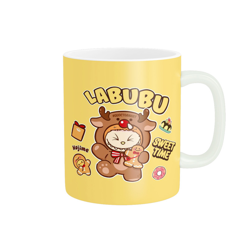 ماگ پاد آفرین مدل فانتزی طرح عروسک Labubu کد p10695
