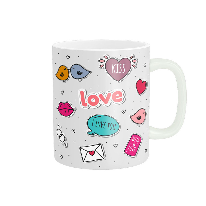 ماگ پادآفرین مدل عشق طرح قلب LOVE کد p6291
