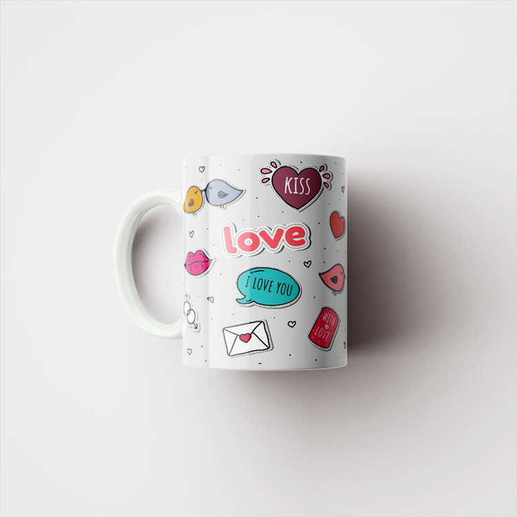 ماگ پادآفرین مدل عشق طرح قلب LOVE کد p6291