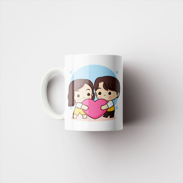 ماگ پادآفرین مدل عشق طرح قلب LOVE کد p6321