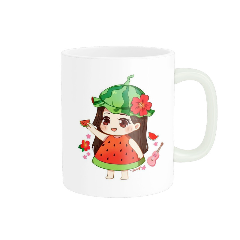 ماگ پادآفرین مدل یلدایی شب یلدا شب چله طرح انار و هندوانه کد p2613