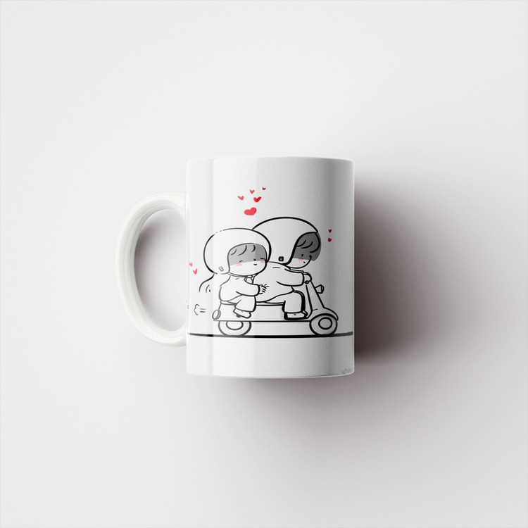ماگ پاد آفرین مدل فانتزی طرح قلب عشق love عاشقانه کادو کد p12033