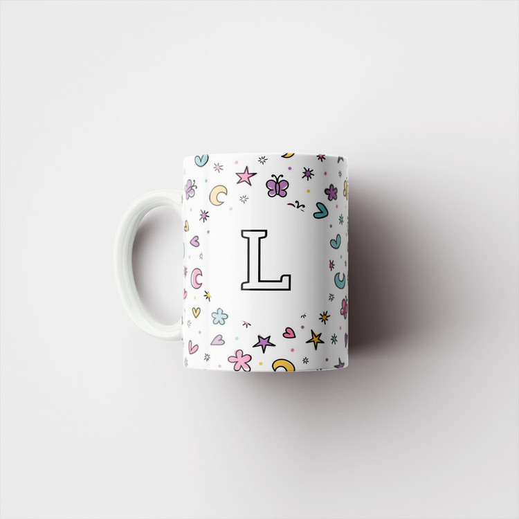 ماگ پاد آفرین مدل اسم شخصی فانتزی طرح اول اسم حرف L کد p11437
