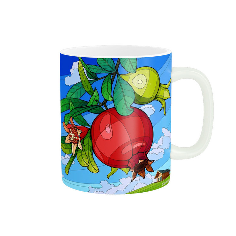 ماگ پاد آفرین مدل فانتزی طرح پاییزی شب یلدا شب چله انار کد p11615