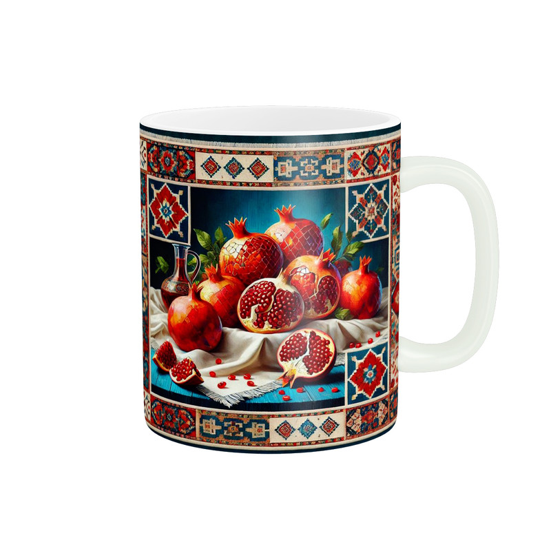 ماگ پاد آفرین مدل فانتزی طرح پاییزی شب یلدا شب چله انار کد p11586