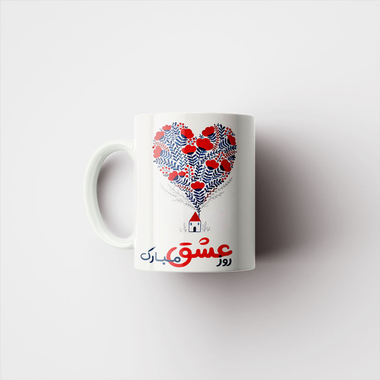 ماگ پادآفرین مدل عشق طرح قلب LOVE خرس هدیه عاشقانه کد p6213
