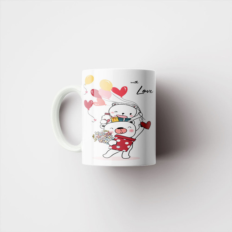 ماگ پادآفرین مدل عشق طرح قلب LOVE کد p6369