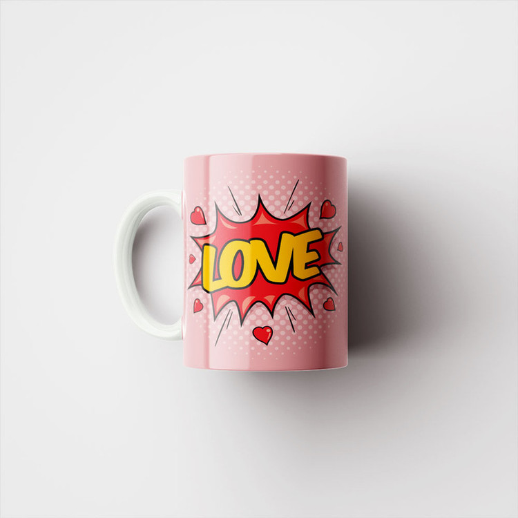 ماگ پادآفرین مدل عشق طرح قلب LOVE کد p6328